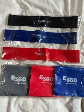 E360 Resistance Band Set - Black, Blue, Red